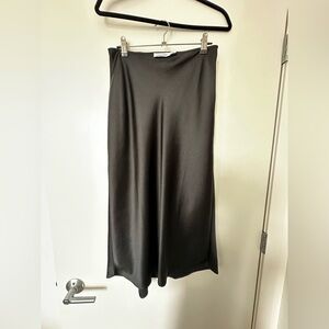 Size 26 Calvin Klein Black Satin Skirt